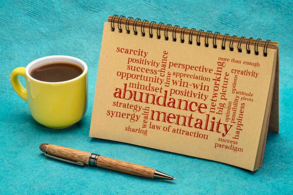 Abundance,Mentality,Word,Cloud,In,A,Spiral,Notebook,With,A